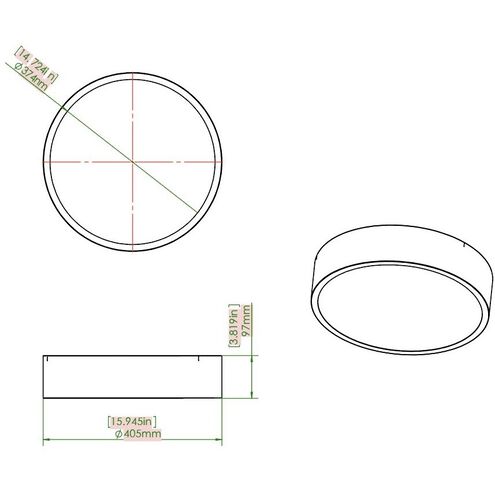 Coronado LED 16 inch Matte Black Flush Mount Ceiling Light