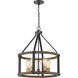 Kirkland 5 Light 20 inch Rustic Mahogany Chandelier Ceiling Light