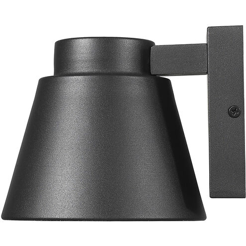 Asher LED 5 inch Black Outdoor Wall Light