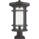 Jordan 1 Light 22.25 inch Oil Rubbed Bronze Outdoor Pier Mounted Fixture in 11.25