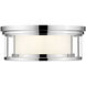 Willow 3 Light 16 inch Chrome Flush Mount Ceiling Light