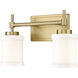 Cadoc 2 Light 15 inch Modern Gold Bath Vanity Light Wall Light