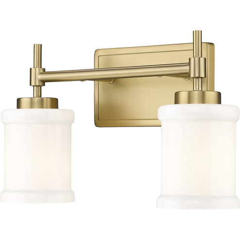 Cadoc 2 Light 15 inch Modern Gold Bath Vanity Light Wall Light