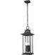 Tiberius 4 Light 9 inch Black Outdoor Chain Mount Ceiling Fixture