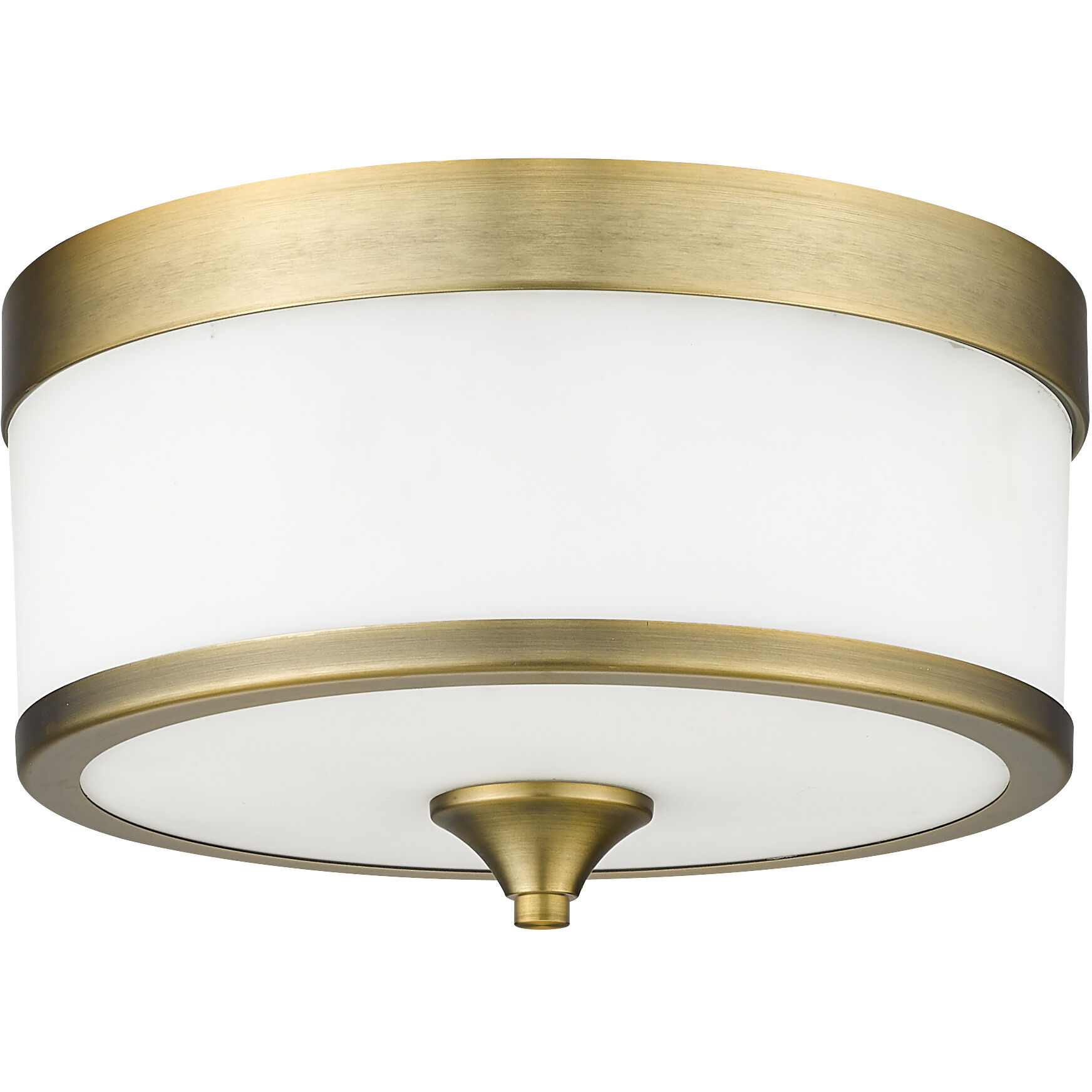 Cosmopolitan 3 Light 13.75 inch Heritage Brass Flush Mount Ceiling Light