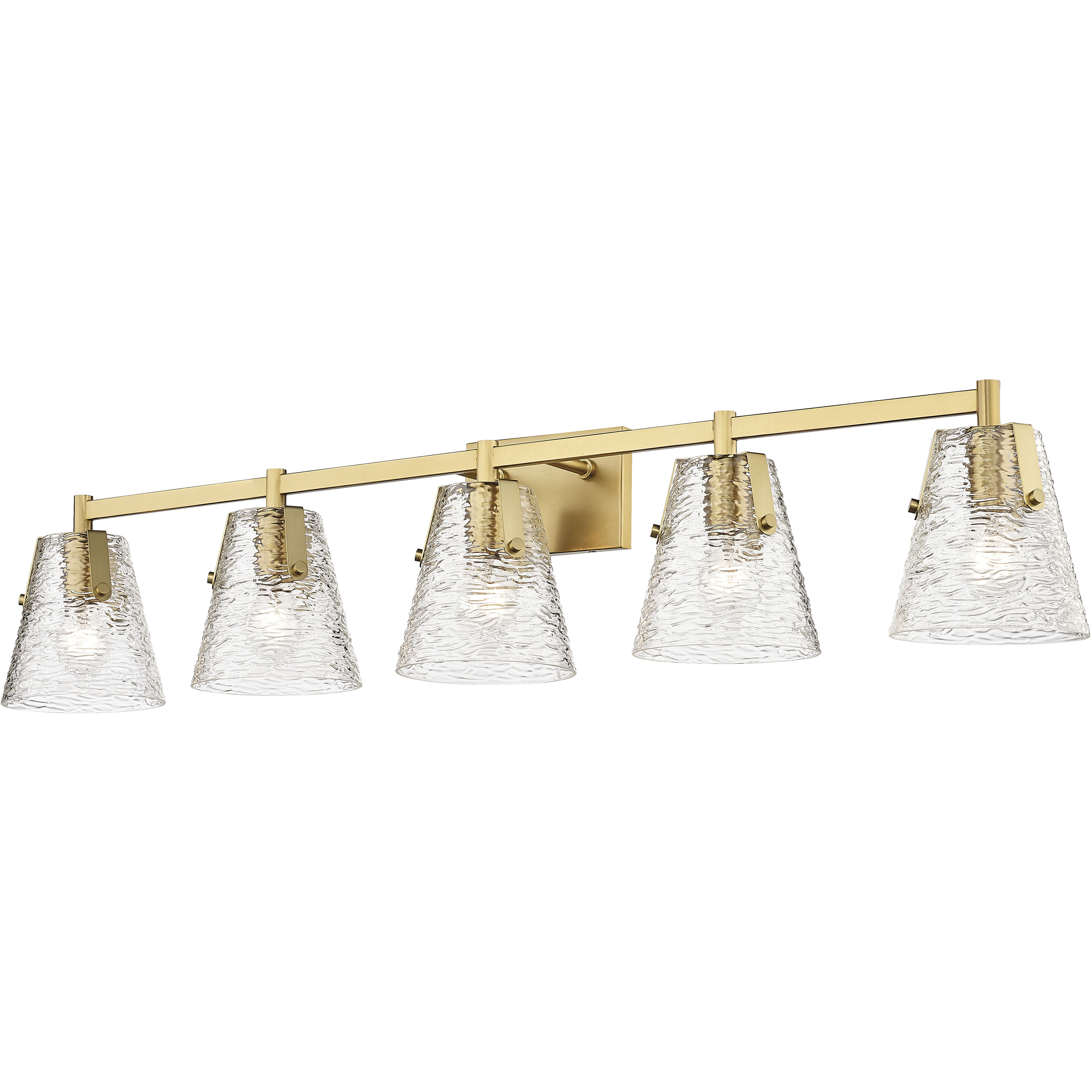Analia 5 Light 45.75 inch Modern Gold Vanity Wall Light