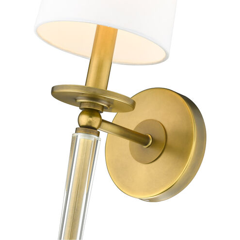 Avery 1 Light 6 inch Rubbed Brass Wall Sconce Wall Light
