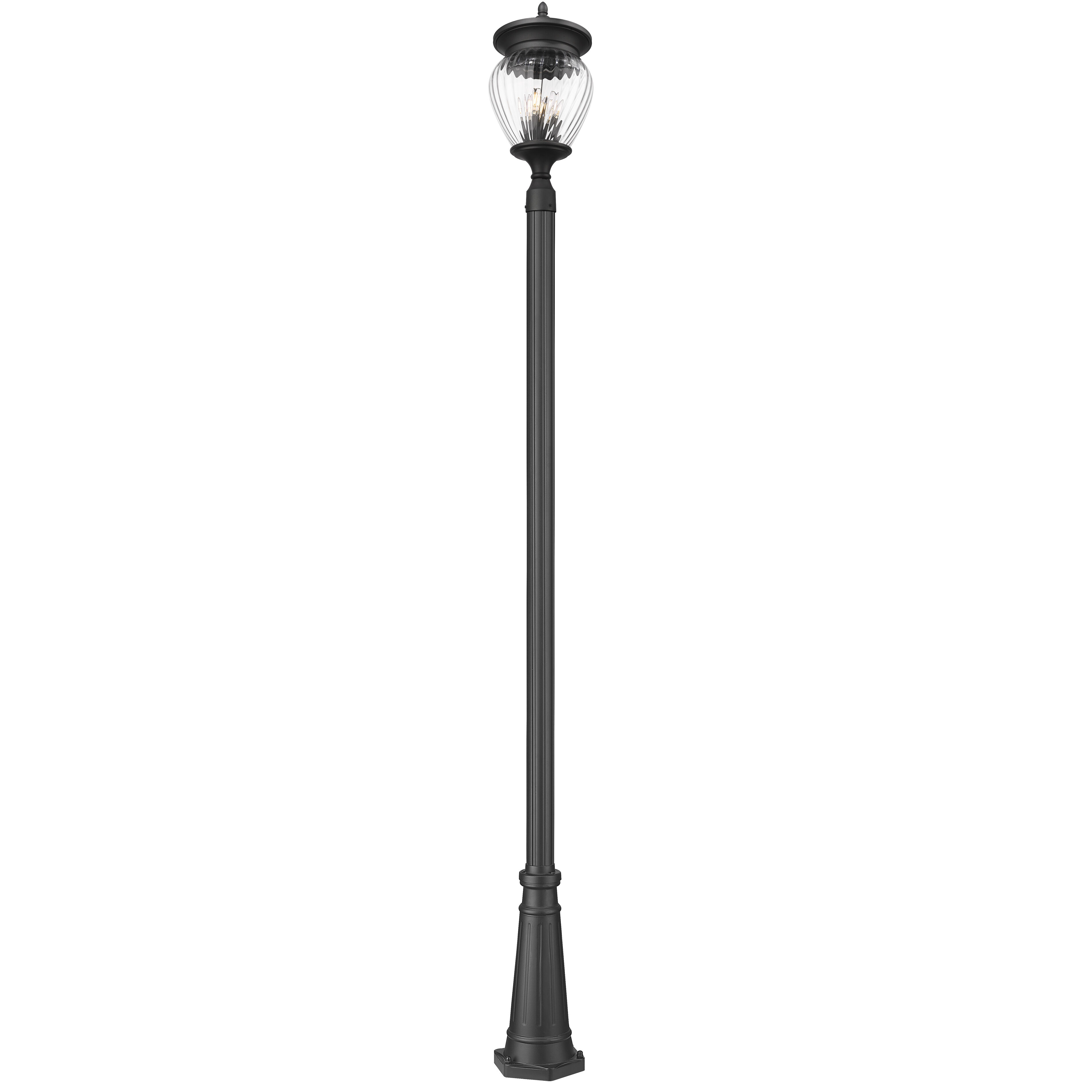 Davina 4 Light 119.25 inch Black Outdoor Post Mounted Fixture in G9