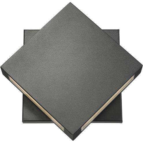 Quadrate LED 11 inch Black Outdoor Wall Light