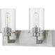 Savannah 2 Light 16.25 inch Brushed Nickel Vanity Wall Light