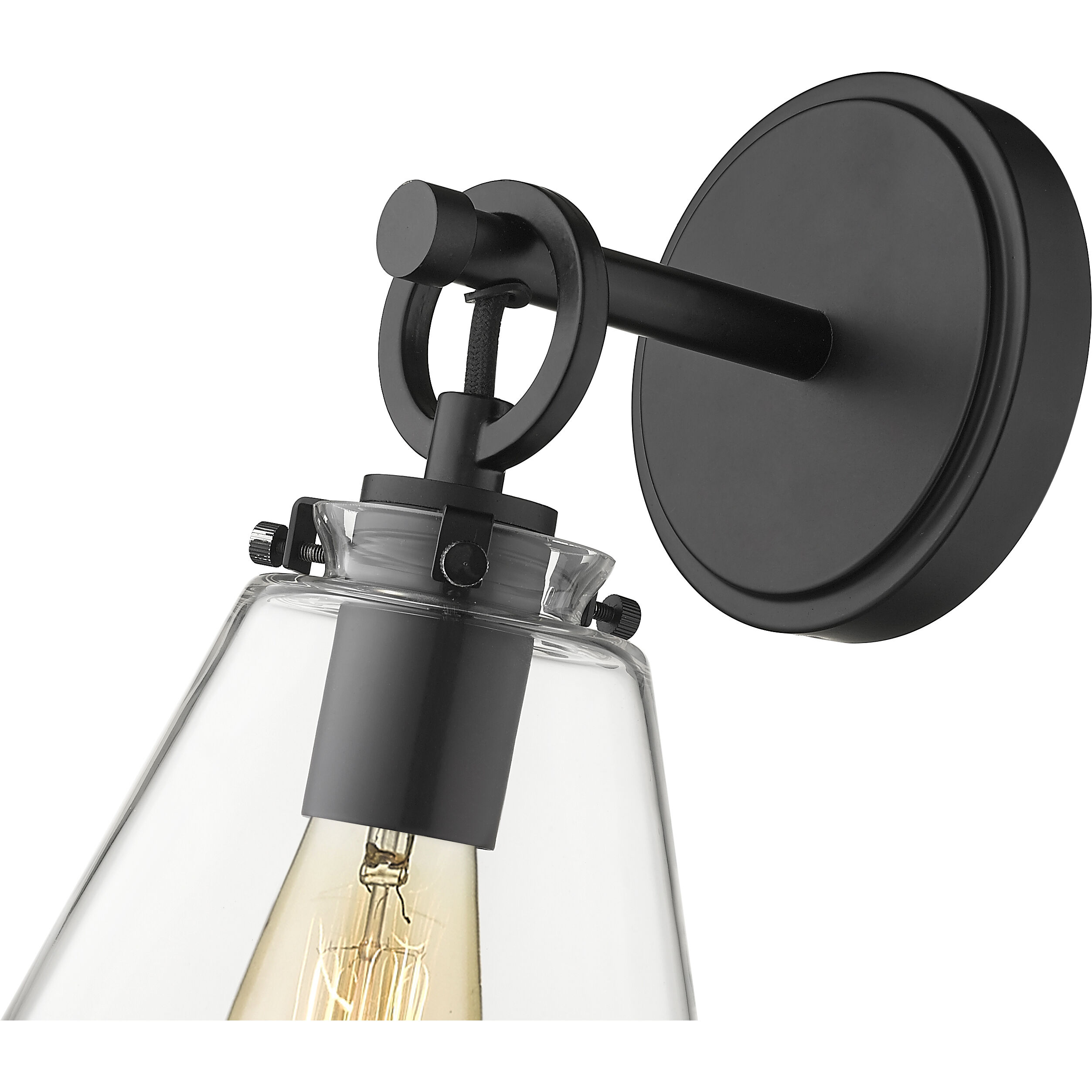 Harper 1 Light 8 inch Matte Black Wall Sconce Wall Light
