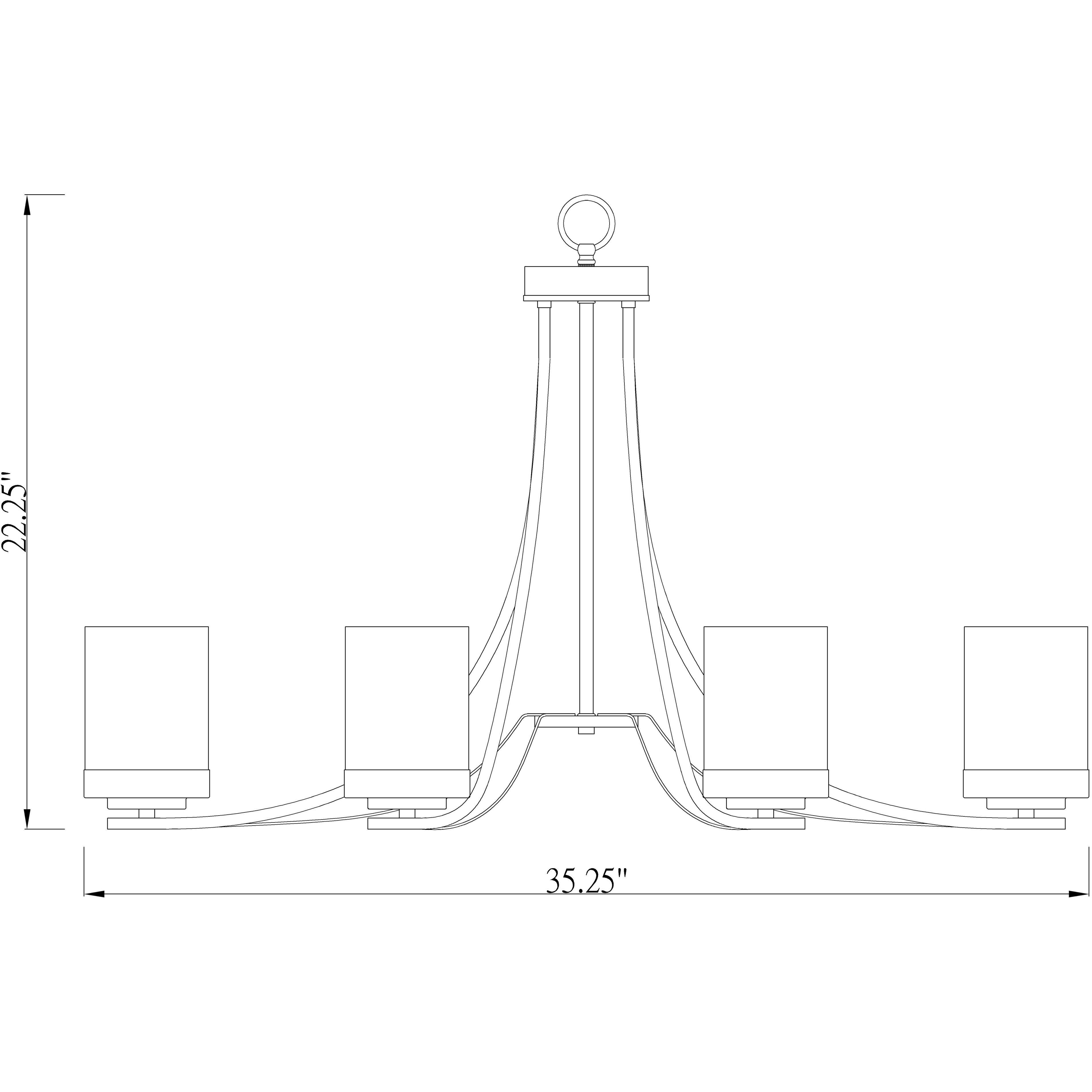 Willow 6 Light 35.25 inch Matte Black Chandelier Ceiling Light