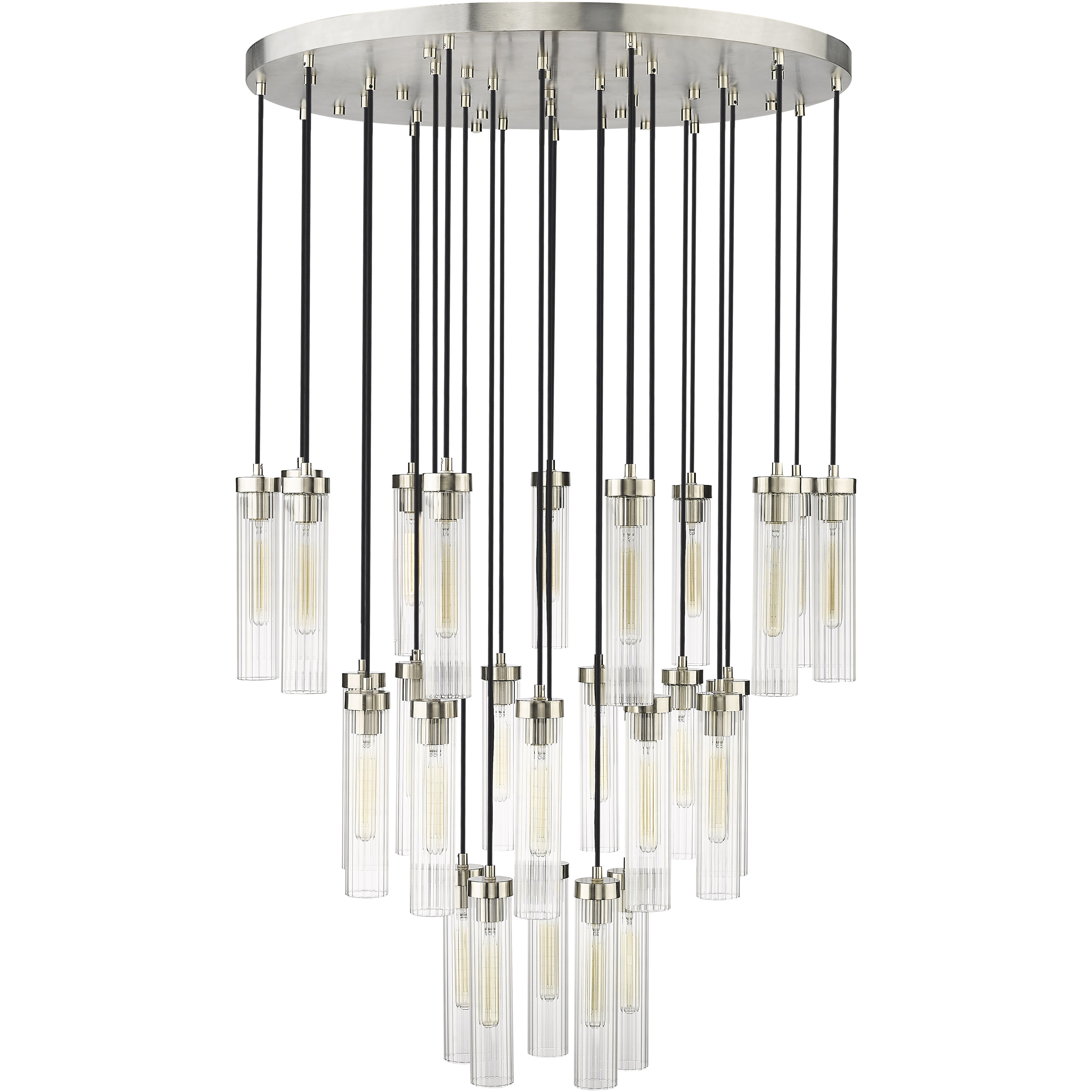 Beau 27 Light 36 inch Brushed Nickel Chandelier Ceiling Light