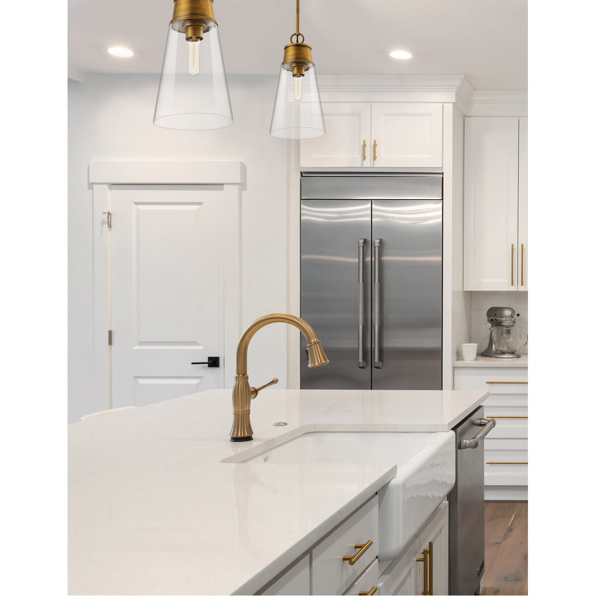 Wentworth 1 Light 7.5 inch Rubbed Brass Pendant Ceiling Light