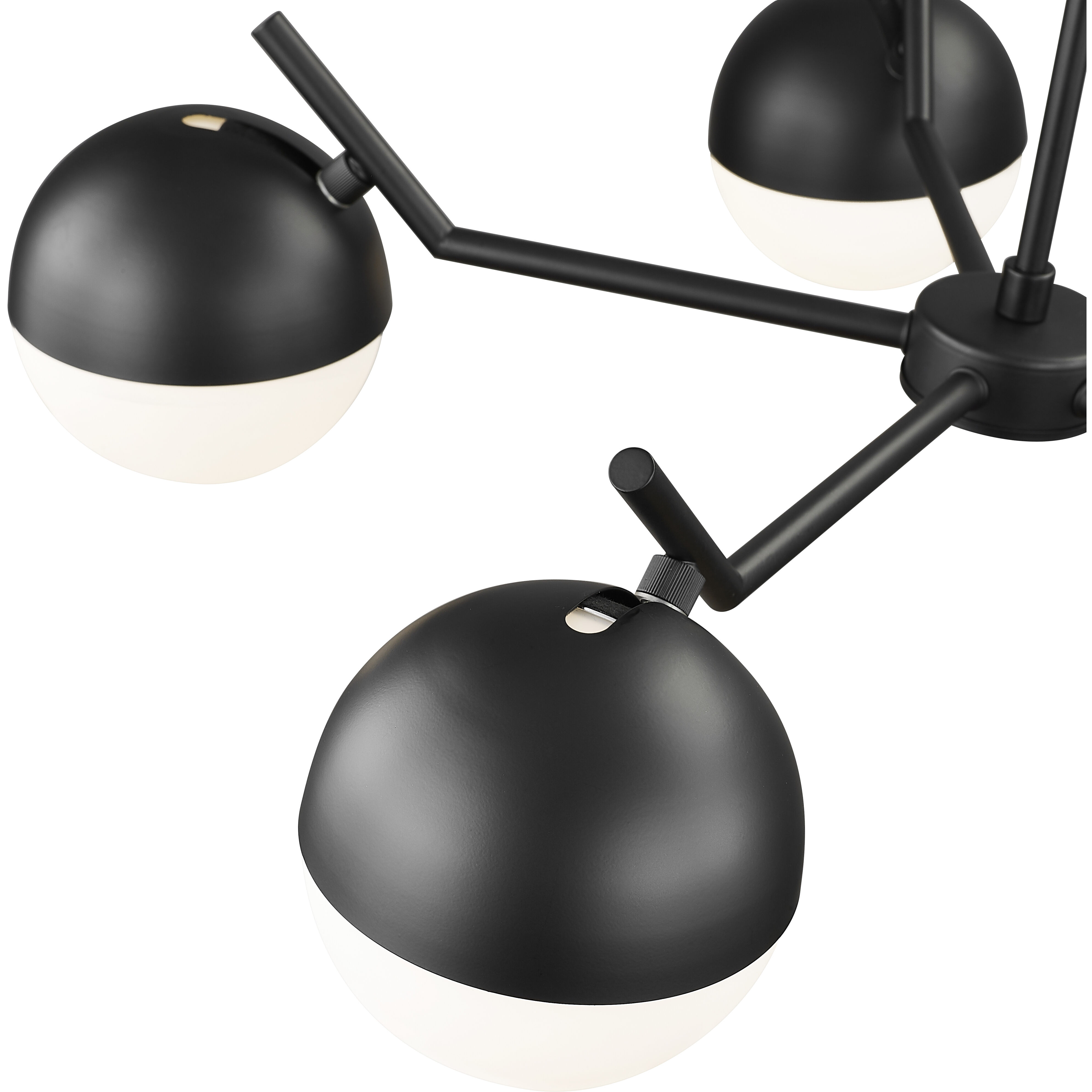 Realm Sphere 5 Light 32 inch Matte Black Chandelier Ceiling Light