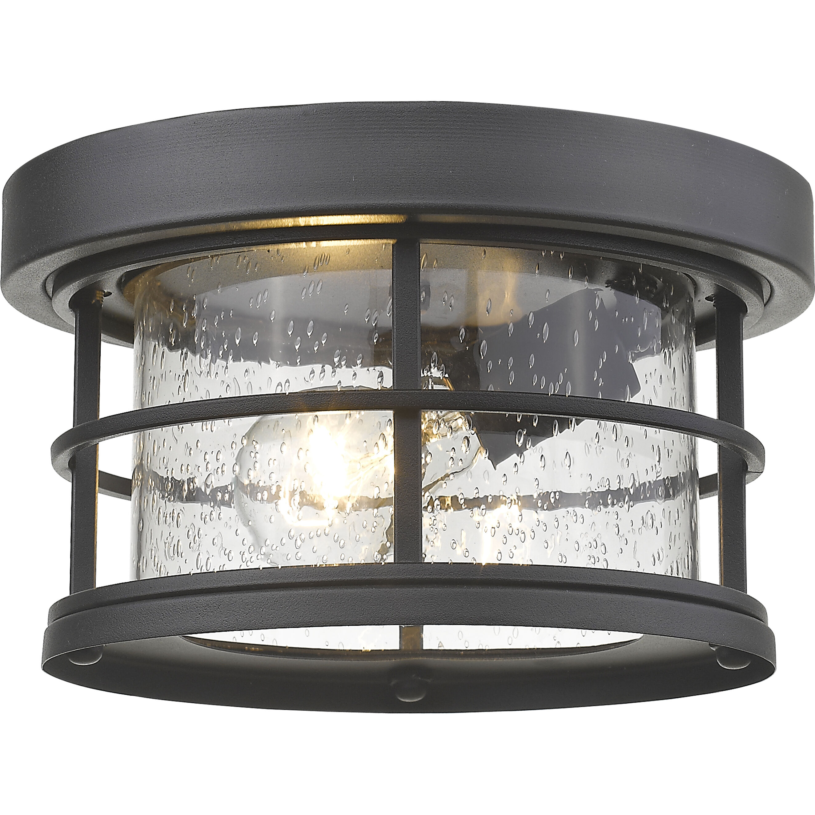 Exterior Additions 1 Light 10 inch Black Outdoor Flush Mount
