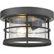 Exterior Additions 1 Light 10 inch Black Outdoor Flush Mount