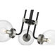 Parsons 3 Light 22 inch Matte Black and Brushed Nickel Semi Flush Mount Ceiling Light