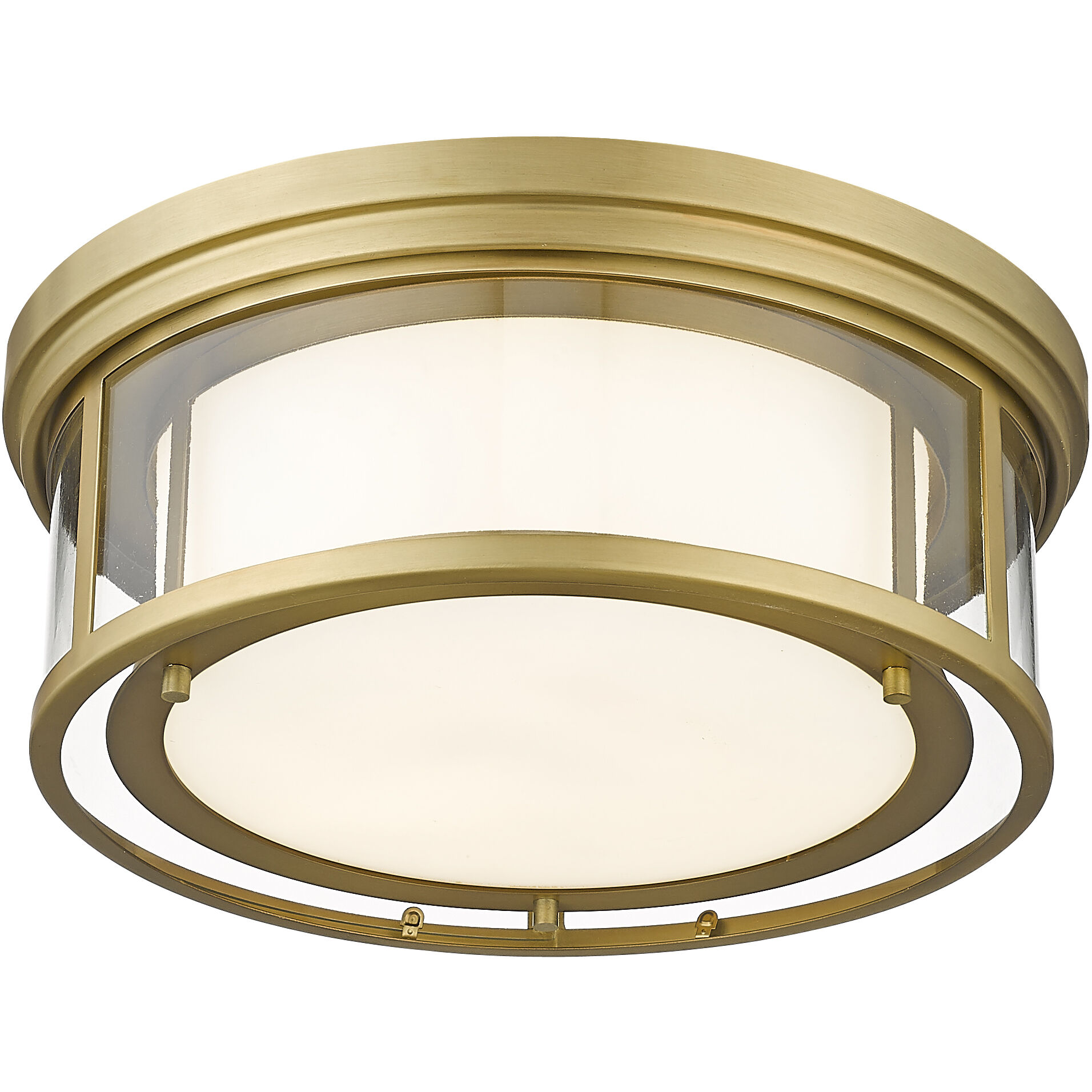 Willow 3 Light 16 inch Olde Brass Flush Mount Ceiling Light in Olde Bronze