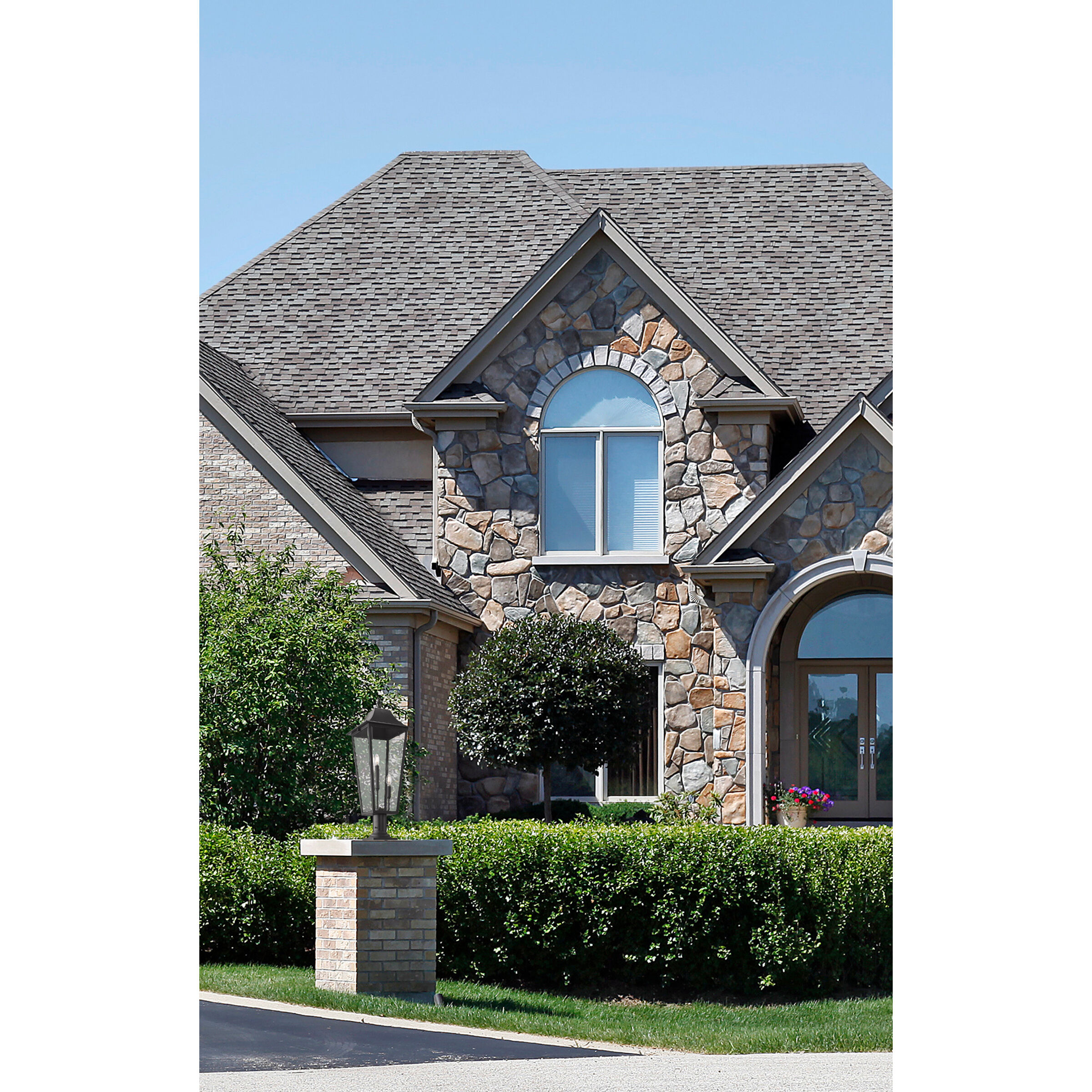 Gannon 3 Light 33.5 inch Black Outdoor Pier Mounted Fixture in G9