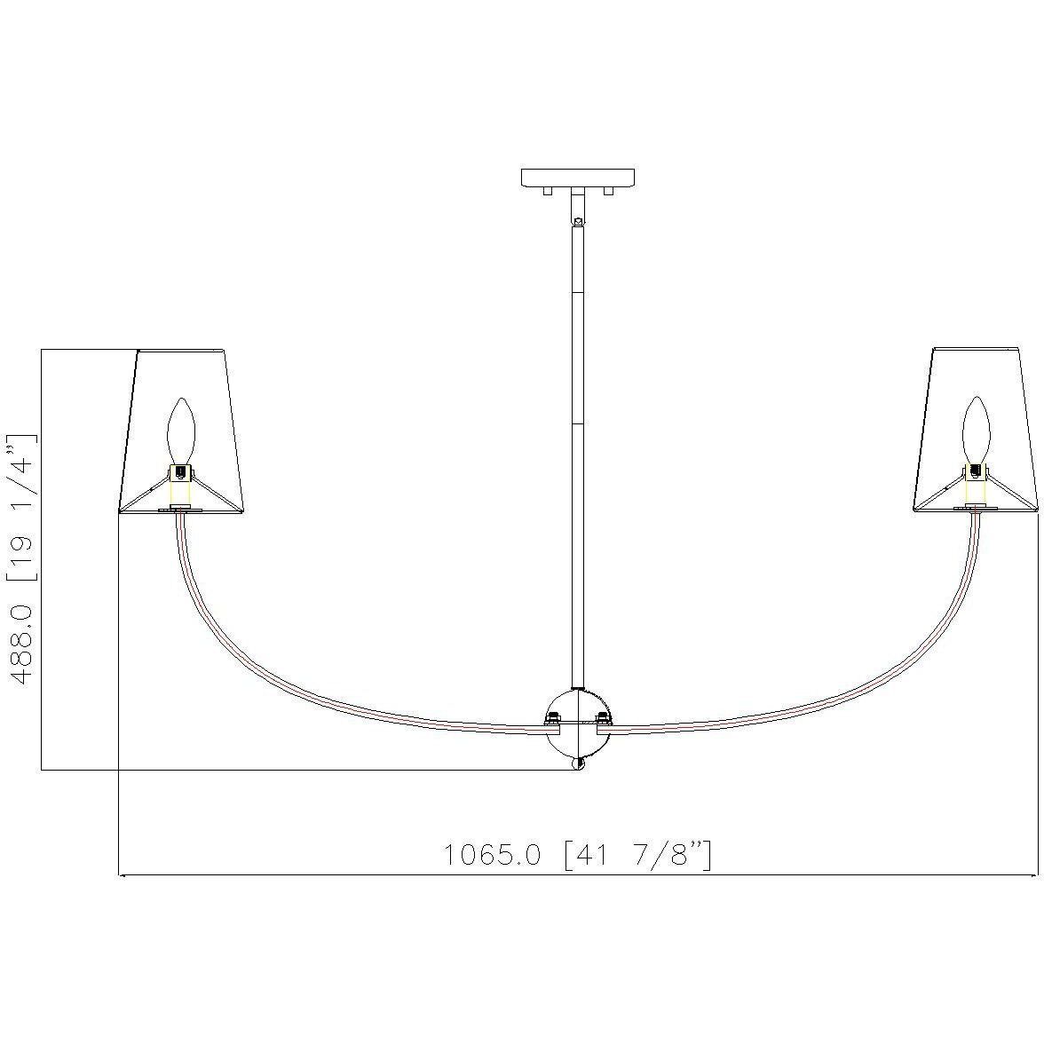 Shannon 6 Light 42 inch Matte Black Chandelier Ceiling Light