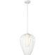 Savanti 1 Light 12 inch Textured White Pendant Ceiling Light