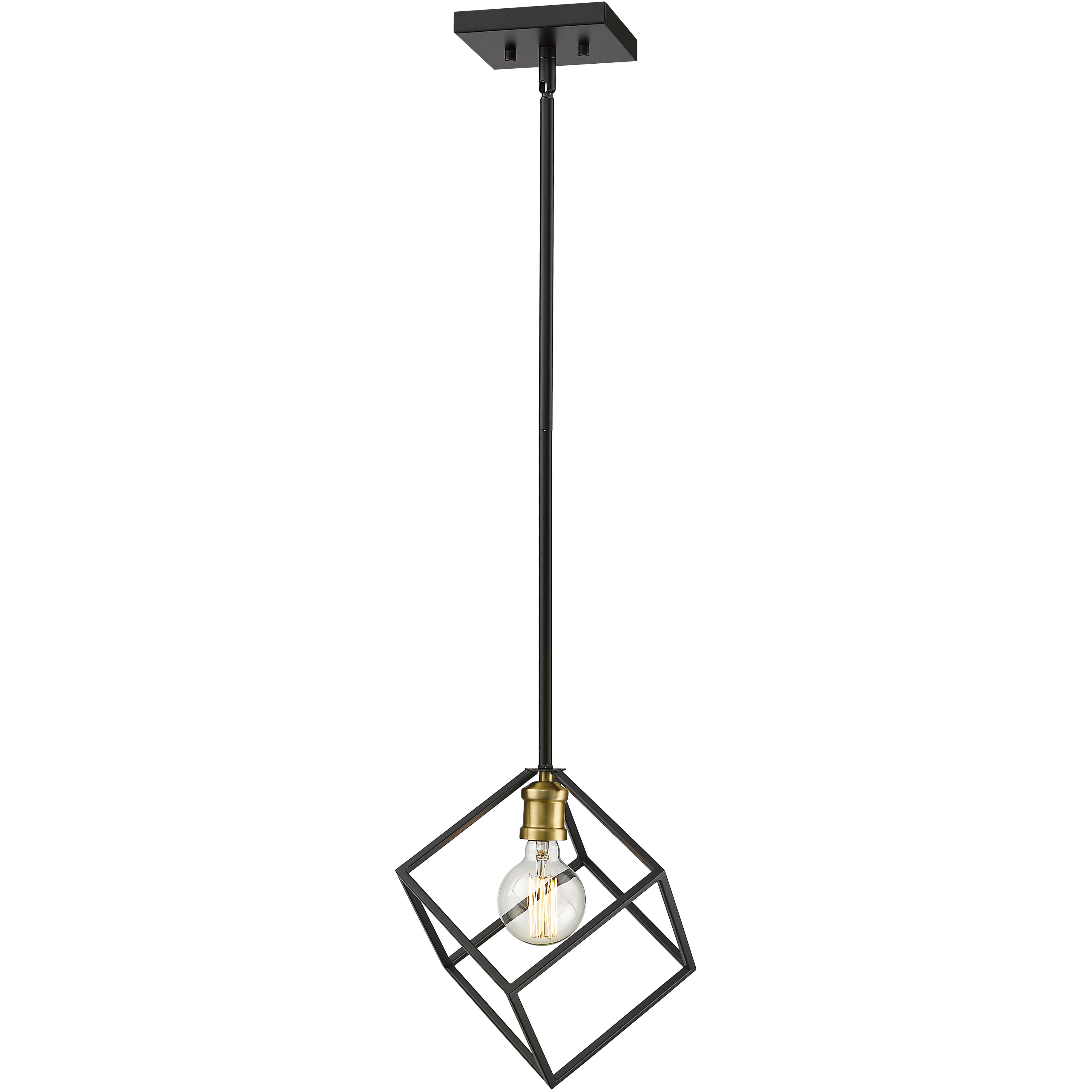 Vertical 1 Light 11.25 inch Bronze and Olde Brass Pendant Ceiling Light