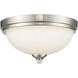 Bordeaux 2 Light 13 inch Brushed Nickel Flush Mount Ceiling Light