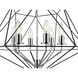 Geo 6 Light 22.25 inch Matte Black and Chrome Chandelier Ceiling Light