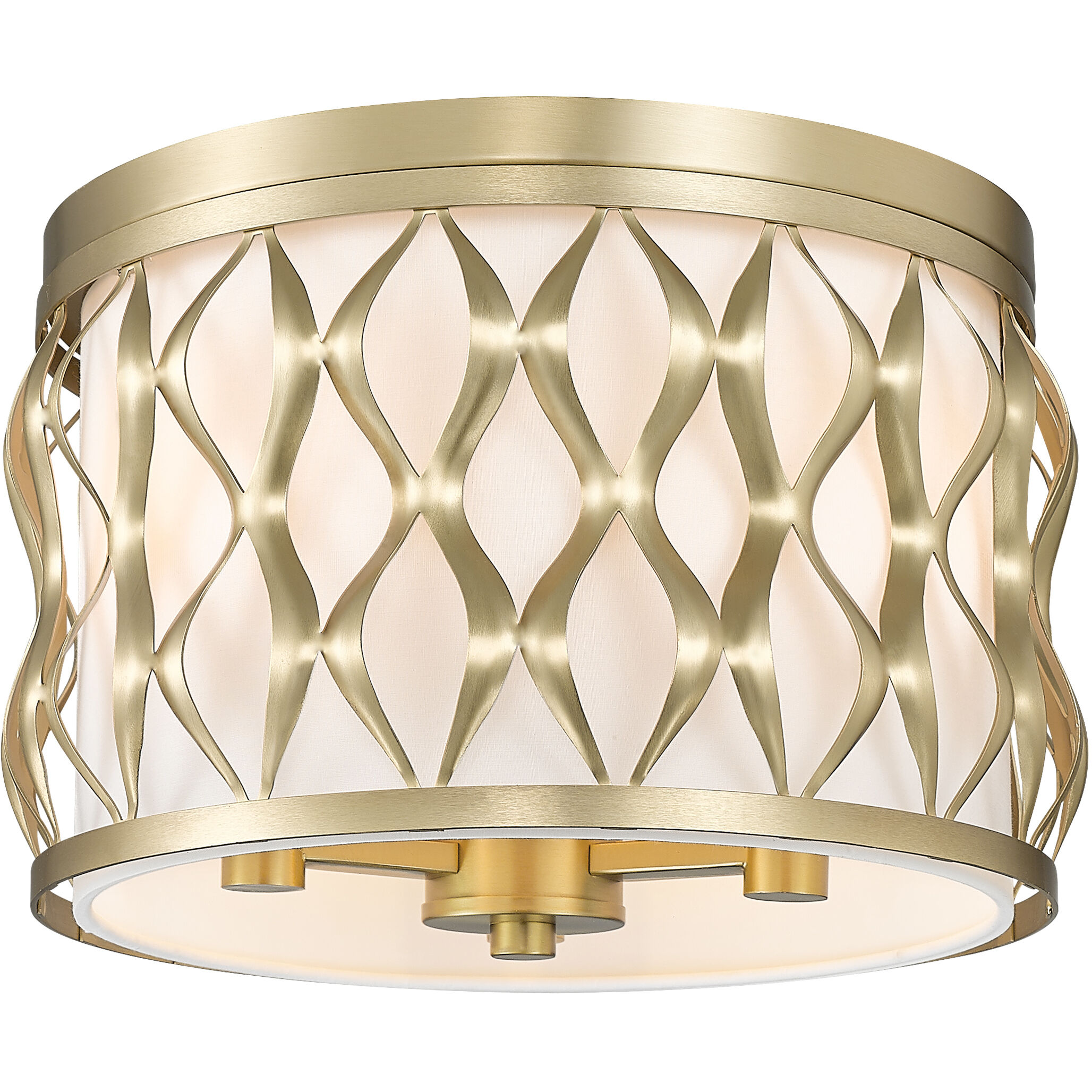 Harden 3 Light 12.25 inch Modern Gold Flush mount Ceiling Light