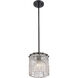 Glacier 1 Light 8.5 inch Matte Black Pendant Ceiling Light