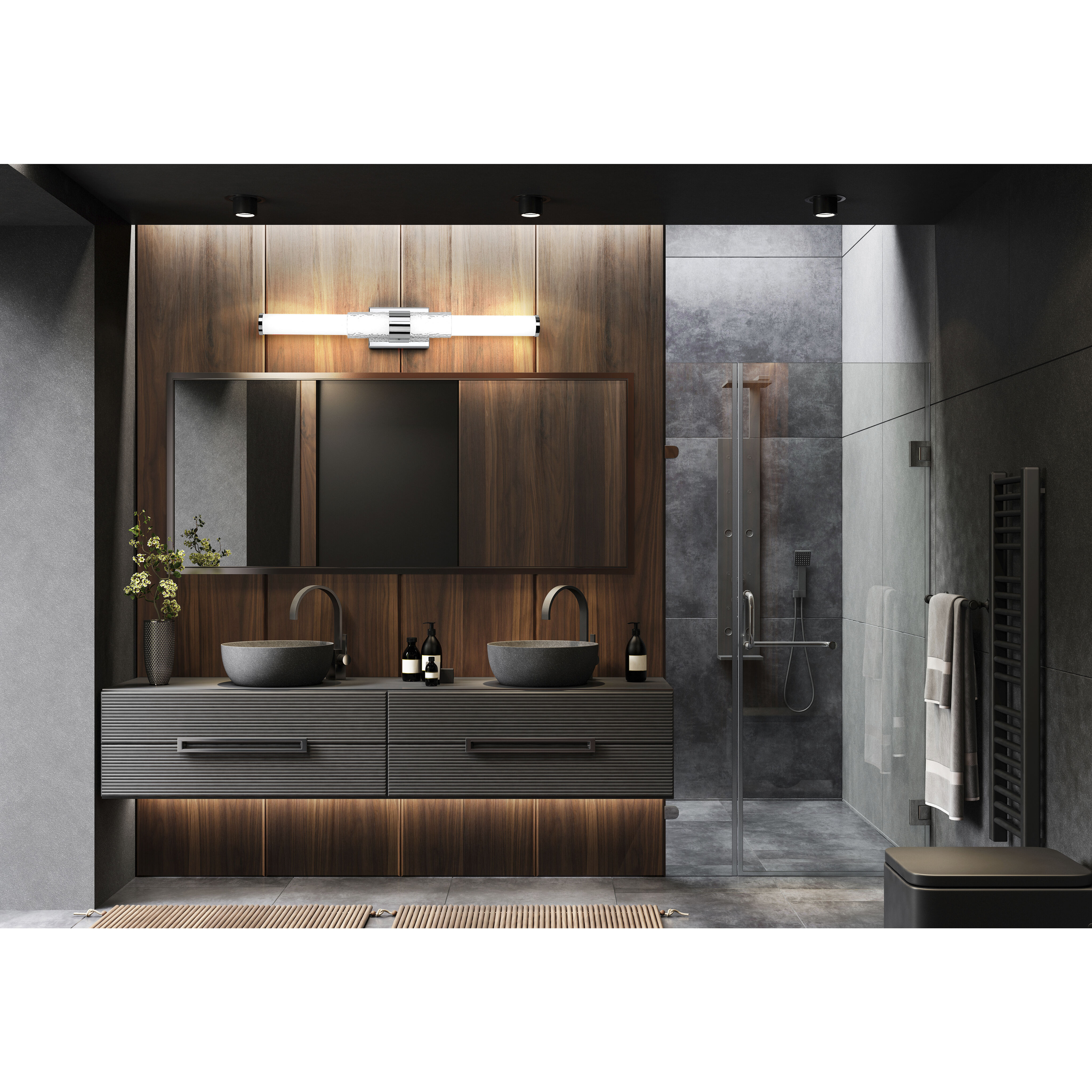 Egon LED 32 inch Chrome Bath Vanity Light Wall Light