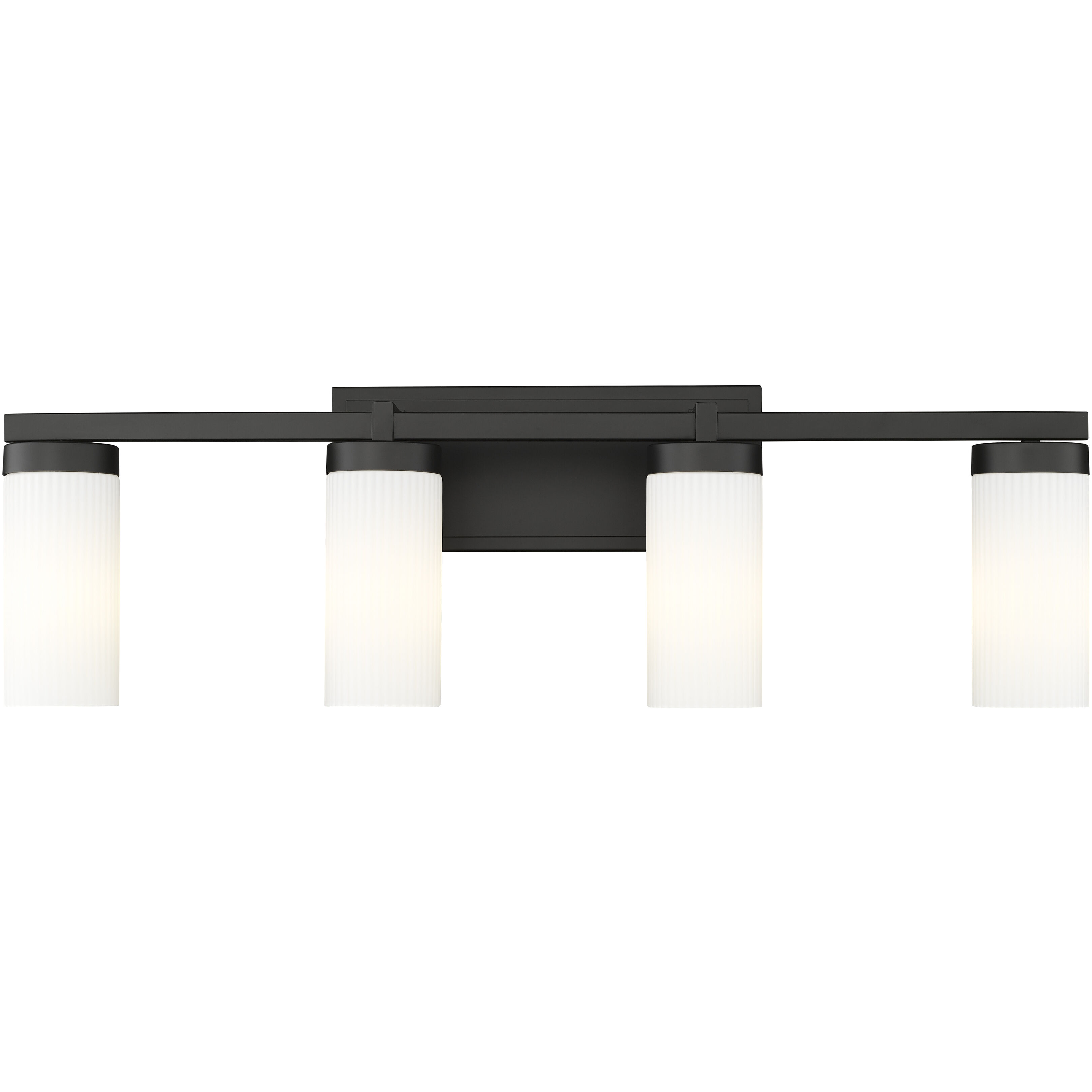 Danica 4 Light 29.5 inch Matte Black Bath Vanity Light Wall Light