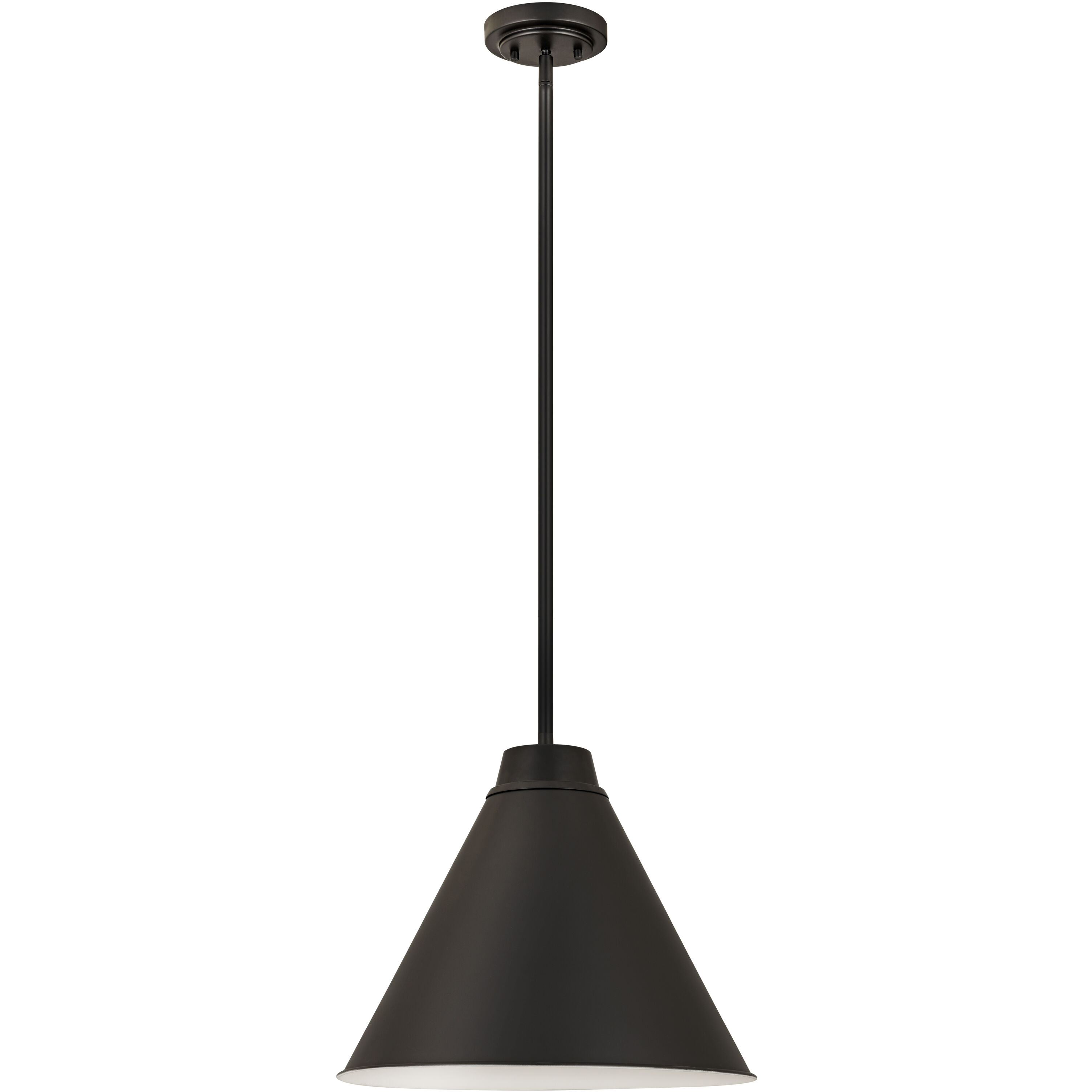 Eaton 1 Light 18 inch Matte Black Pendant Ceiling Light