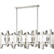 Marsala 8 Light 44 inch Brushed Nickel Linear Chandelier Ceiling Light