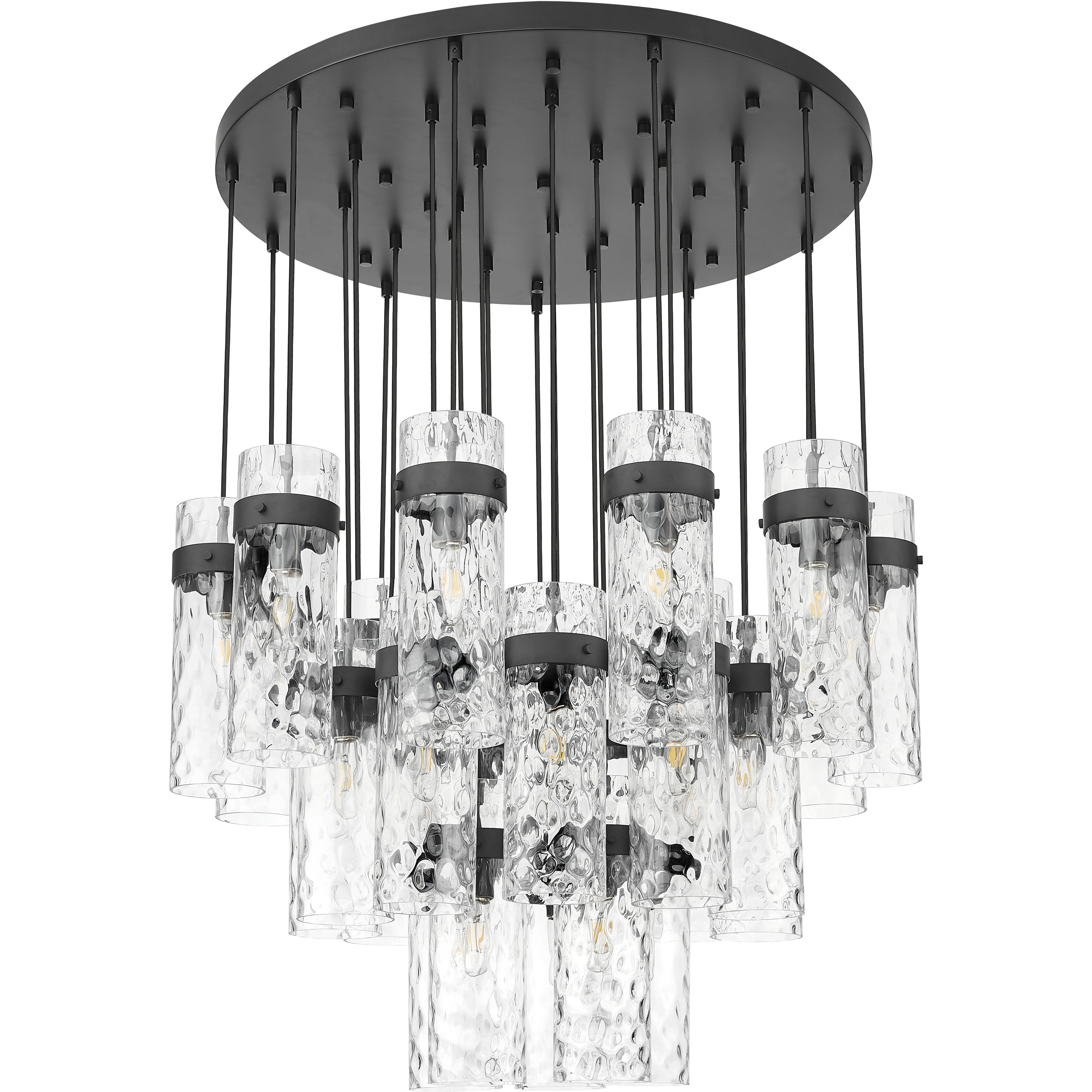 Fontaine 27 Light 39.5 inch Matte Black Chandelier Ceiling Light