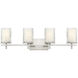 Grayson 4 Light 31 inch Brushed Nickel Vanity Wall Light