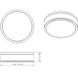 Ballord LED 12 inch Brushed Nickel Flush Mount Ceiling Light