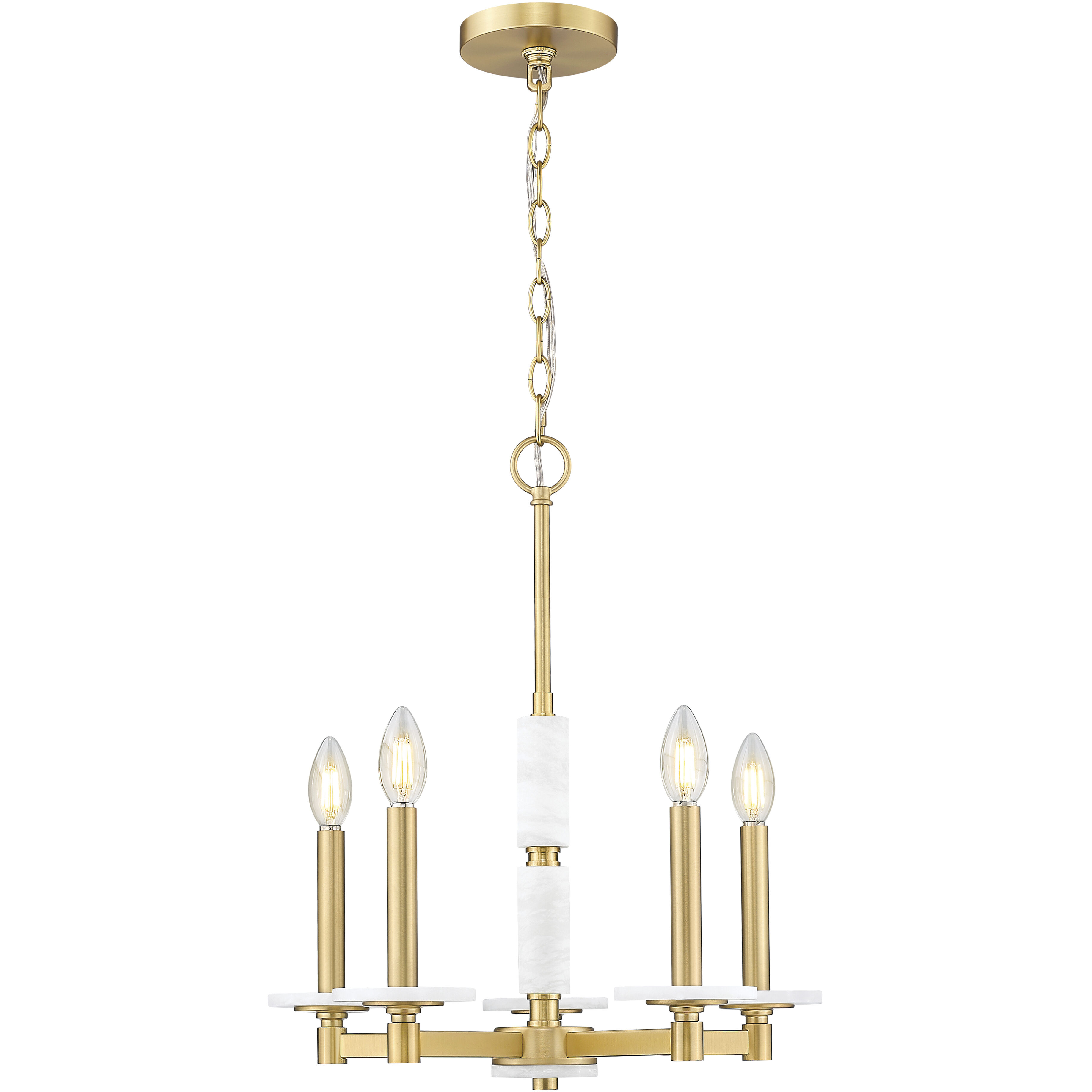 Kaden 5 Light 18 inch Modern Gold Chandelier Ceiling Light