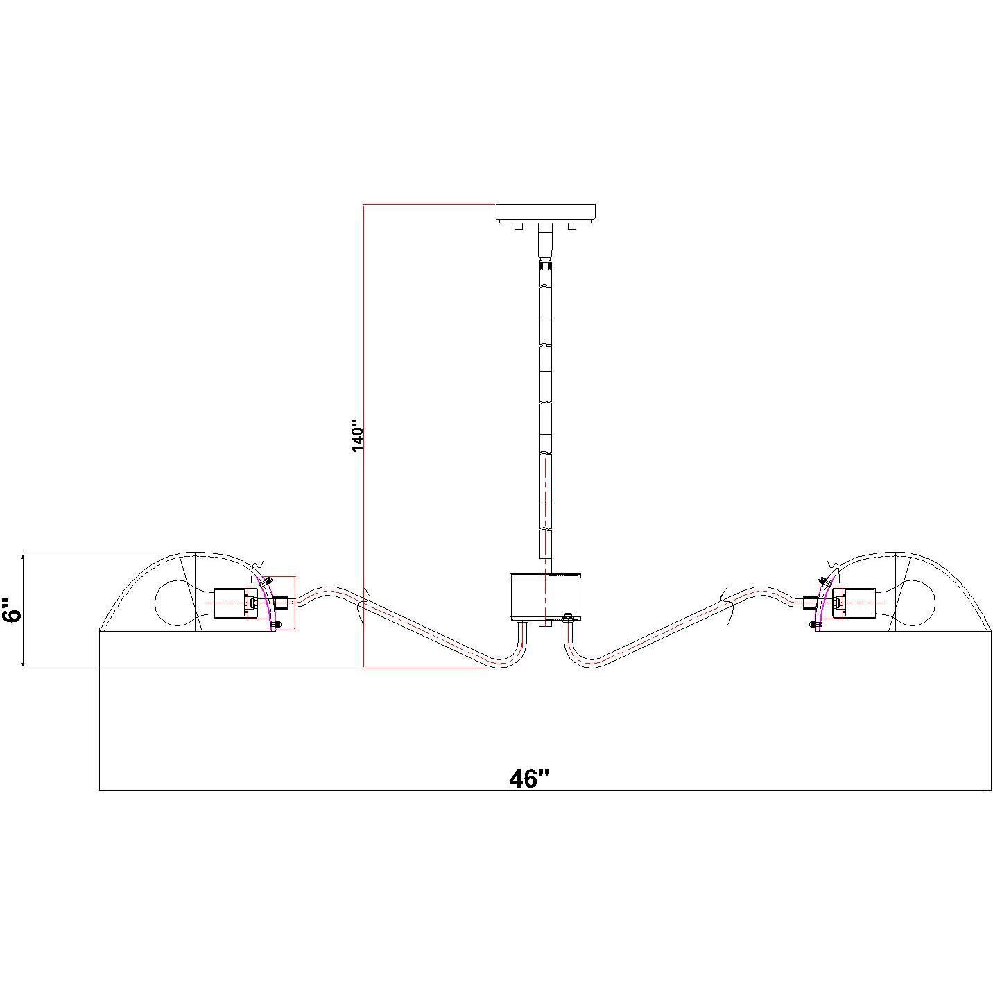 Breton 8 Light 46 inch Matte Black Chandelier Ceiling Light