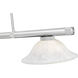 Vanguard 3 Light 58.5 inch Brushed Nickel Billiard Ceiling Light in White Mottle Glass