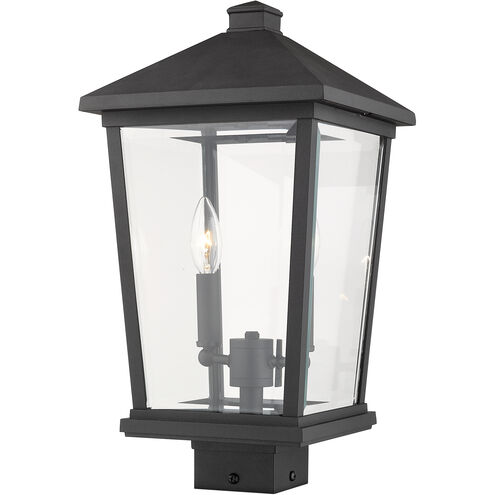 Beacon 2 Light 19.5 inch Black Outdoor Post Mount Fixture in 8