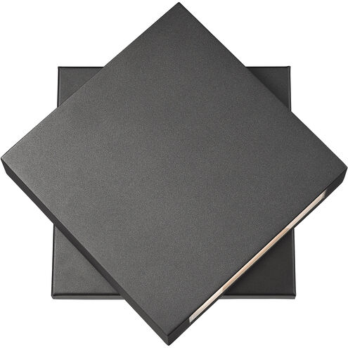 Quadrate LED 11.25 inch Black Outdoor Wall Light