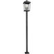 Beacon 4 Light 124.5 inch Black Outdoor Post Mounted Fixture