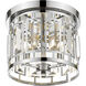 Mersesse 3 Light 12.5 inch Chrome Flush Mount Ceiling Light