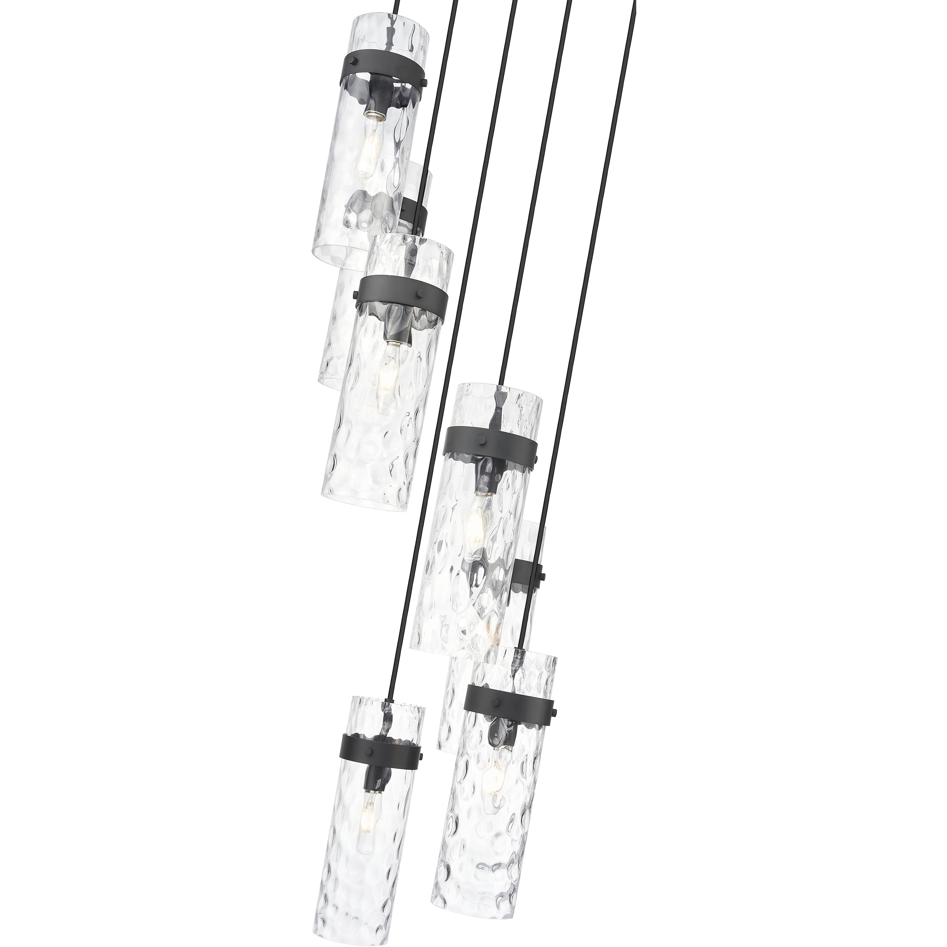 Fontaine 7 Light 19.5 inch Matte Black Chandelier Ceiling Light