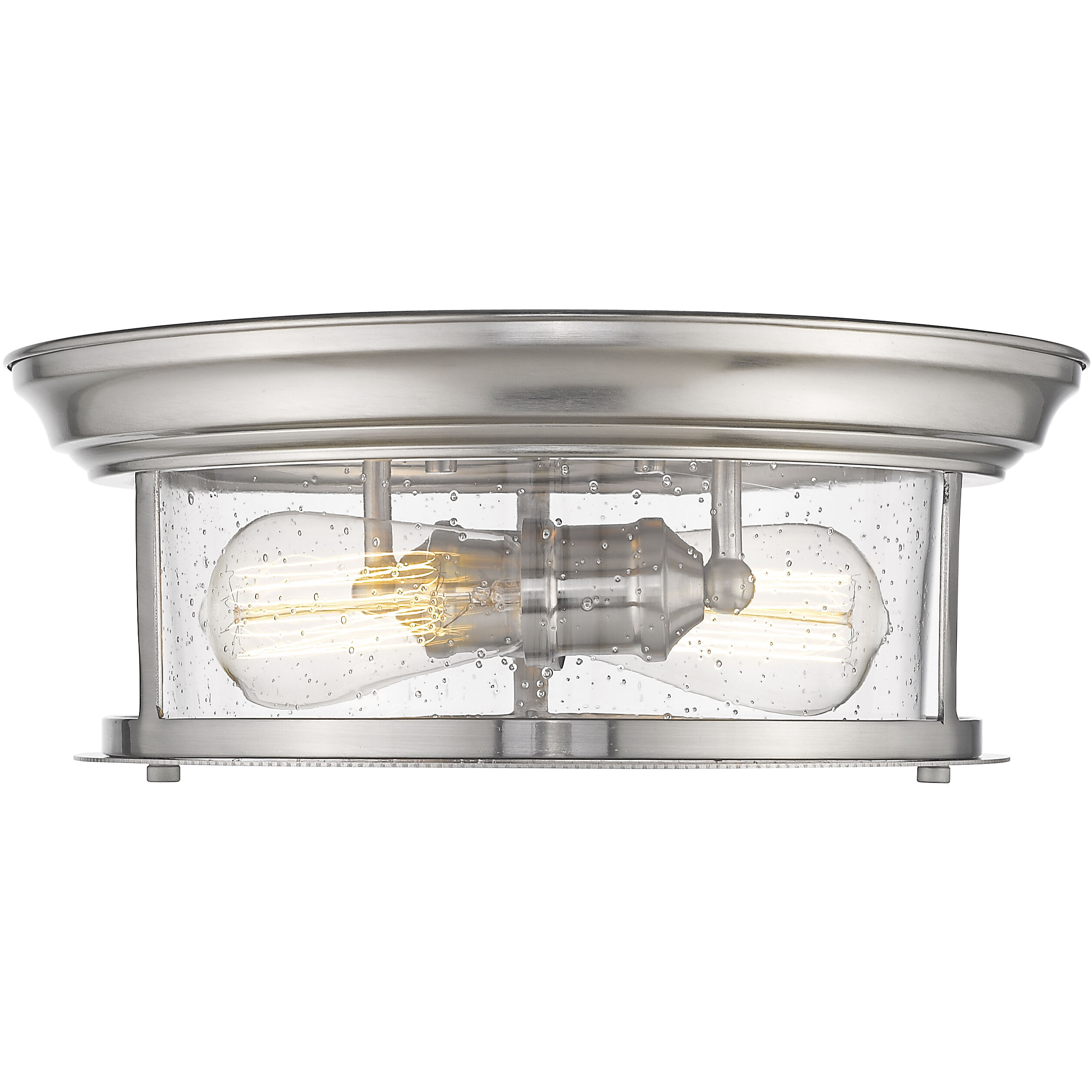 Sonna 2 Light 13.5 inch Brushed Nickel Flush Mount Ceiling Light