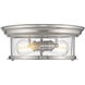Sonna 2 Light 13.5 inch Brushed Nickel Flush Mount Ceiling Light