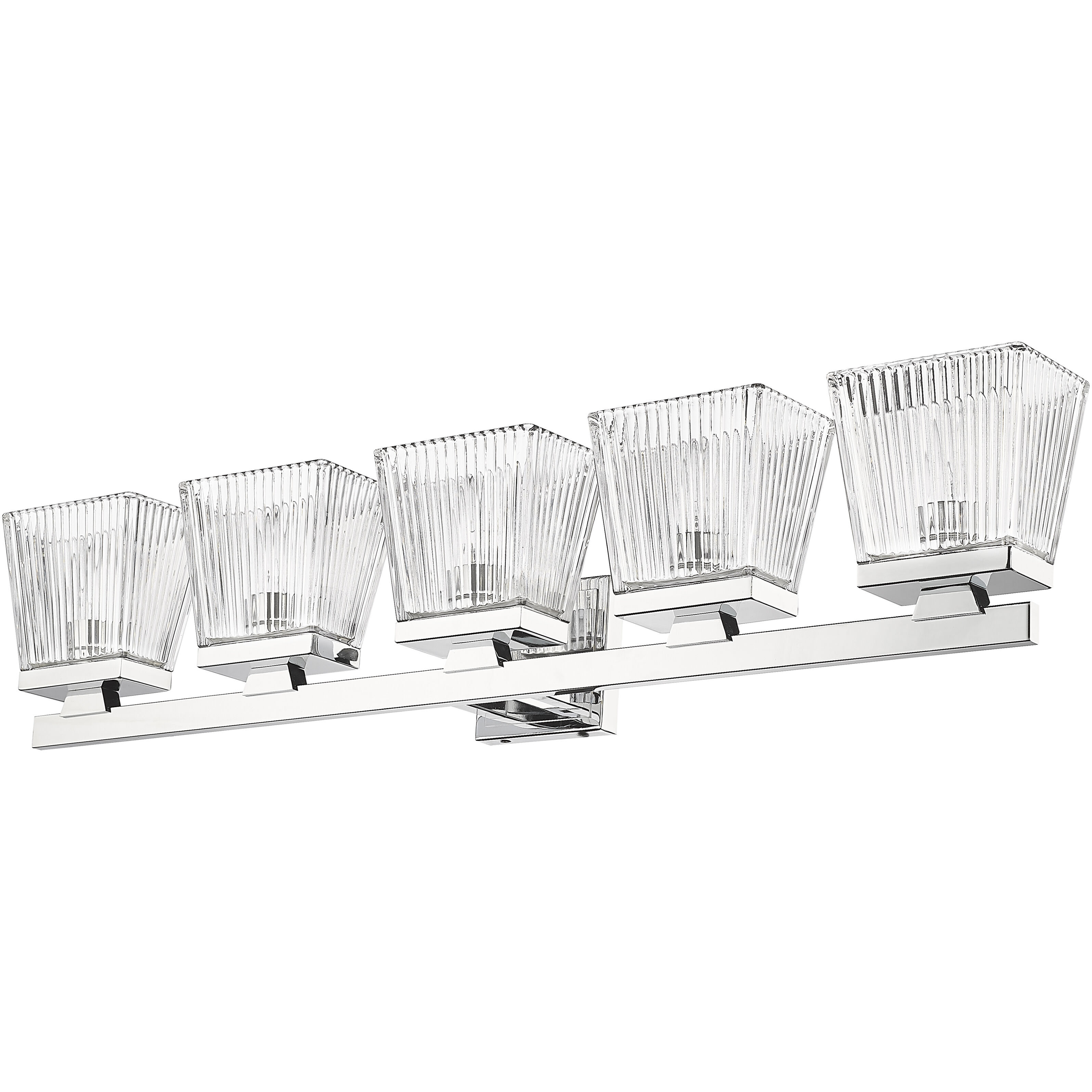 Astor 5 Light 36 inch Chrome Vanity Wall Light