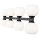 Artemis 8 Light 35 inch Matte Black Vanity Wall Light